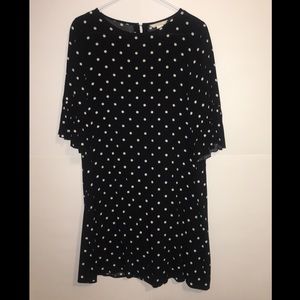 H&M Black And White Polka Dot Dress Size 8